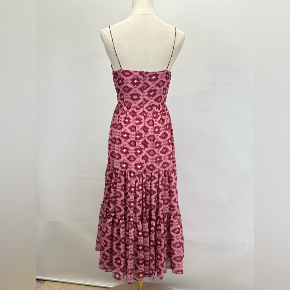 SACHIN & BABI Pink Patterned Midi Dress size 4 - Picture 8 of 16